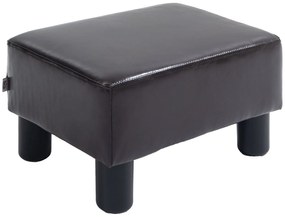 HOMCOM Taburet Otoman din Piele Artificială, Dreptunghiular, pentru Living, 40x30x24cm | Aosom Romania