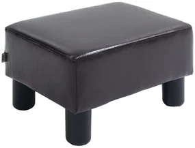 HOMCOM Taburet Otoman din Piele Artificială, Dreptunghiular, pentru Living, 40x30x24cm | Aosom Romania