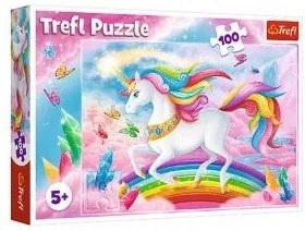 Puzzle În lumea de cristal a unicornilor 100 de piese