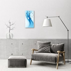 Ceas de perete din sticla vertical Arta grafică model albastru