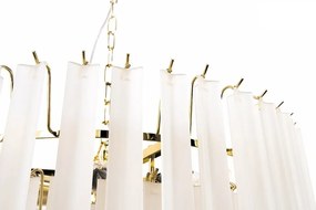 Lustra suspendata metal auriu, sticla alba GORDON 60