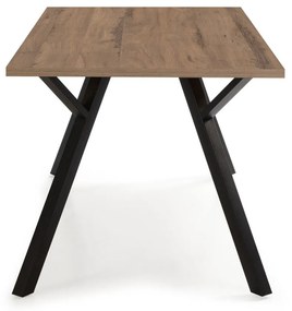 Masă de dining cu blat cu aspect de lemn de nuc 90x160 cm Paola – Marckeric