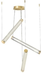 Lustra LED smart cu telecomanda COMO alama periata