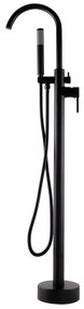 Korfu Black Baterie freestanding pentru cadă