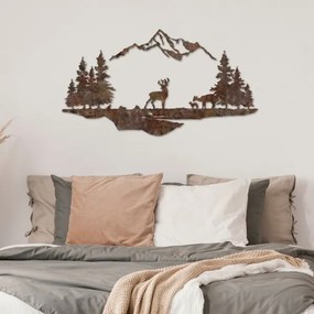 Decorațiune de perete 2 buc. 70x38 metal/maro cerb