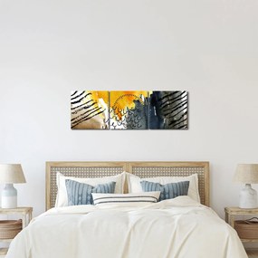 Tablou - Acuarelă abstractă (cu ceas) (90x30 cm)
