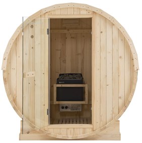 Vonkajšia sudová sauna Spitzbergen M dĺžka 120 cm priemer 190 cm (3,6 kW)