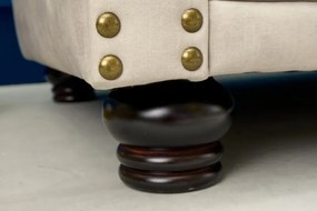 Fotoliu clasic stil englezesc Chesterfield, sampanie