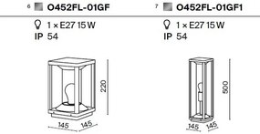 Mini Stalp iluminat exterior IP54 Cell H-50cm
