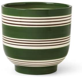 Ghiveci din ceramică Kähler Design Nuovo, ø 15 cm, alb-verde închis
