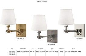 Aplica design clasic, vintage HILLSDALE alama antichizata