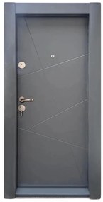 Usa metalica de apartament cu izolatie si vizor Novo Doors First Class NDS15, Cu toc imbracat si folie PVC, Deschidere Stanga Dreapta, Dimensiune