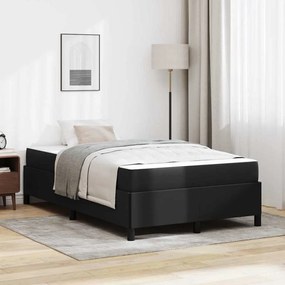 vidaXL Cadru de pat cu saltea Negru 120 x 200 cm Piele artificială
