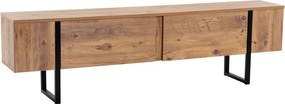 Comodă TV în culoare naturală cu aspect de lemn de pin 180x50x29,5 cm Serenity – Kalune Design