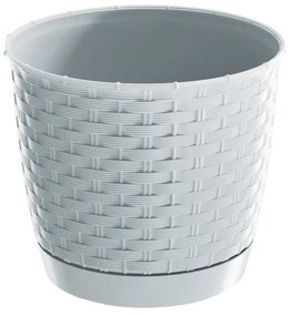 Jardinieră din plastic Ratolla Round, alb, diam. 16,5 cm, diam. 16,5 cm