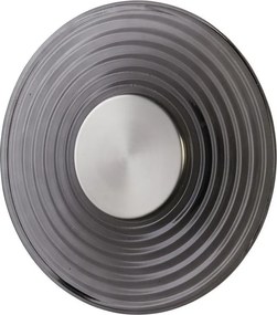 Aplica LED metal nickel satin sticla gri Cleo