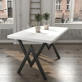 Masa bucatarie texturata, Alb, 110x70x75 cm, A0024