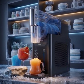 Aparat pentru deserturi inghetate (sorbet) Zilan ZLN4819, 200 W, 2 l, 5 programe automate, Control al consistentei, Autocuratare, LED, Negru