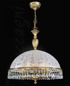 Lustra design clasic realizata manual din alama si Cristal Scholer 6200
