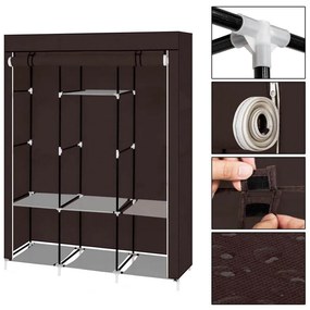 Sifonier mobil, dimensiuni 130x45x170 cm-maro