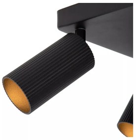 Lucide 09939/14/30 - Plafonieră cu spoturi CLUBS 4xGU10/40W/230V, neagră