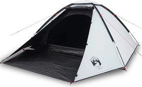 vidaXL Cort camping cupolă 4 persoane alb, țesătură opacă, impermeabil