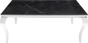 Masa eleganta cu picioare curbate Modern Barock argintiu/ negru