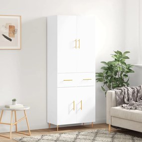 vidaXL Dulap înalt, alb, 69,5x34x180 cm, lemn compozit