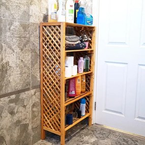 Raft organizator cu 4 politie pentru baie si bucatarie,decor 120 cm