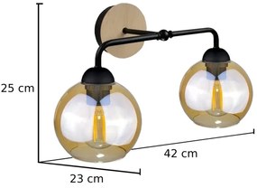 Aplică MELLE WOOD 2xE27/60W/230V