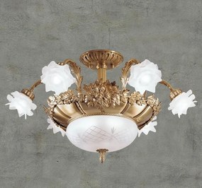 Lustra aplicata design floral LUX realizata manual Rose