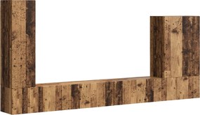 vidaXL Set Dulap pentru Televizor Montat pe Perete 6 pcs Lemn Vechi