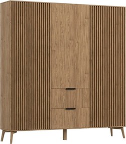 Dulap lemn masiv Sia Nature, 185 × 60 × 192 cm