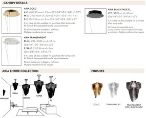 Lustra design Art Deco realizata manual Aria Large Transparent