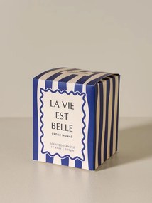 Lumânare albastră «La vie est belle» – parfum de cedru nomad