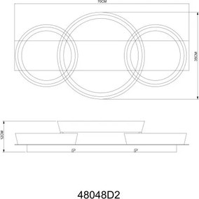 Plafoniera LED metal maro cafeniu SYRAKUS