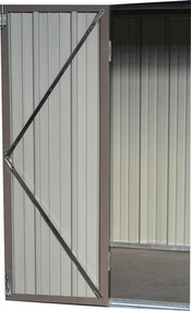 Depozit grădină pentru scule din tablă, maro / antracit, 2x1,3 m, RADOL