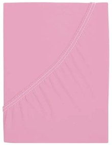 Cearsaf Jersey din bumbac mako LUXORA 180x200 cm roz