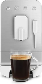 Espressor SMEG Collezione BCC12WHMEU, 1350 W, 19 bar, 1,4 l, 8 functii, Rasnita incorporata, Spumare lapte, Alb