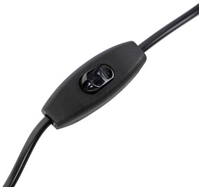 Lampă de masă cu abajur din catifea bronz roșu cu auriu 50 cm - Bruut