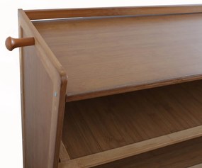Pantofar din bambus, 10 rafturi, 130*119*28 cm, D184