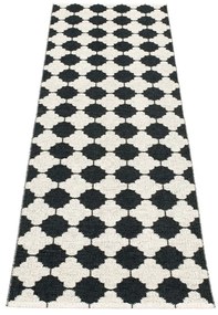 Covor tip traversă pentru interior și exterior alb-negru 70x225 cm Marre Black Coral – Pappelina