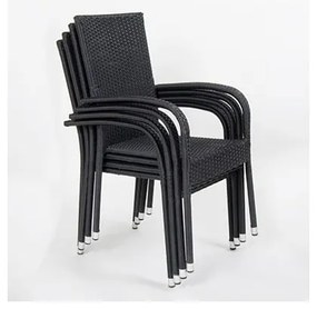 Scaun de grădină din ratan artificial negru Paris - Bonami Essentials