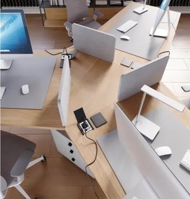 Priză încorporabilă în blat Flip GTV, 1 priză Schuko, 2 x USB A, HDMI, RJ45, negru, 92 x 98 mm Negru, Aluminiu/Plastic, L:92 mm; l:98 mm
