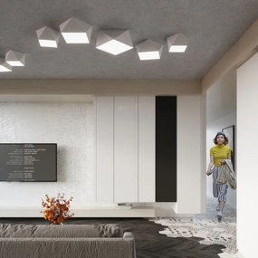 Plafonieră HEXA 3xE27/60W/230V albă