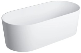 Cada freestanding compozit, alb mat, 180x76 cm, Foglia Evo Alb