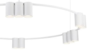 Lustră pe cablu GENESIS 15xGU10/8W/230V alb