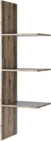Raft Jagger, stejar inchis, PAL laminat, 47x40x162 cm