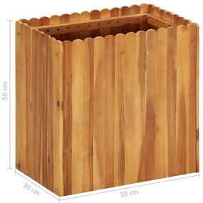 Strat inaltat de gradina, 50 x 30 x 50 cm, lemn masiv de acacia 1, 50 x 30 x 50 cm