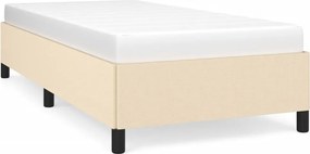 vidaXL Cadru de pat fără saltea cremă 90x190 cm țesătură